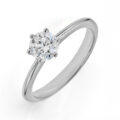 Solitario in oro bianco con diamante (ct 0,70) certificato IGI taglio brillante