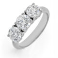 Anello trilogy in oro bianco 18K con diamanti taglio brillante (ct. 2,70)
Diamanti con certificato internazionale GIA G color- Vs2 -None-
Very Good- Exellent-Exellent