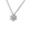 Girocollo in oro bianco e pendente con diamanti (0,51 ct)