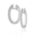 Orecchini ad anella in oro bianco con diamanti (ct 0,16)