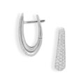 Orecchini ad anella in oro bianco e diamanti (ct 0,42)