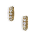 Orecchini ad anella in oro giallo con diamanti (0,38 ct)