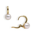 Orecchini monachella in oro giallo con perla Akoya (7/7,5)