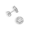Orecchini in oro bianco con diamanti (ct 0,56)