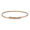 Bracciale in oro rosa con diamanti (ct 0,17) e diamanti brown (ct 0,17)