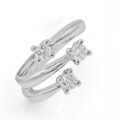 Anello trilogy in oro bianco con diamanti (ct 0,66)