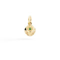 Charm Dado in oro giallo e tsavorite