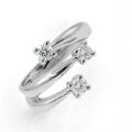 Trilogy in oro bianco con diamanti (ct 0,51)
