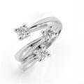 Trilogy in oro bianco con diamanti (ct 0,61)