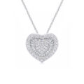 Girocollo fantasia in oro bianco con diamanti (0,50 ct)