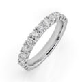 Fedina in oro bianco con diamanti (0,60 ct)