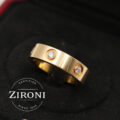 Anello LOVE in oro giallo 18K con 6 diamanti