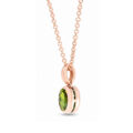 Girocollo in oro rosa con peridoto (1,36 ct) e diamanti (0,29 ct)