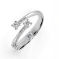 Anello trilogy in oro bianco con diamanti (ct 0,30)