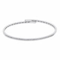 Bracciale rigido elastico in oro bianco con diamanti (ct 0,32)