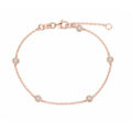 Bracciale in oro rosa con diamanti (0,15 ct)