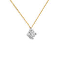 Girocollo in oro giallo e oro bianco con diamante (ct. 0.41) certificato IGI