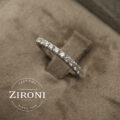 Veretta in oro bianco con diamanti (ct 0,50)