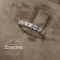 Veretta in oro bianco con diamanti (ct. 0,40)